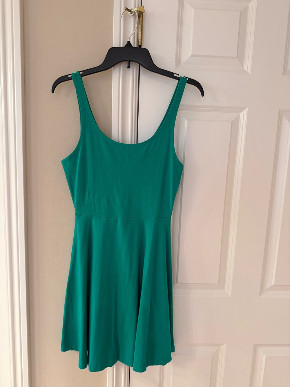 Express Teal Scoop Neck Mini Dress